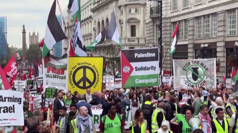 London's pro-Palestinian march marks 11 months of war in Gaza