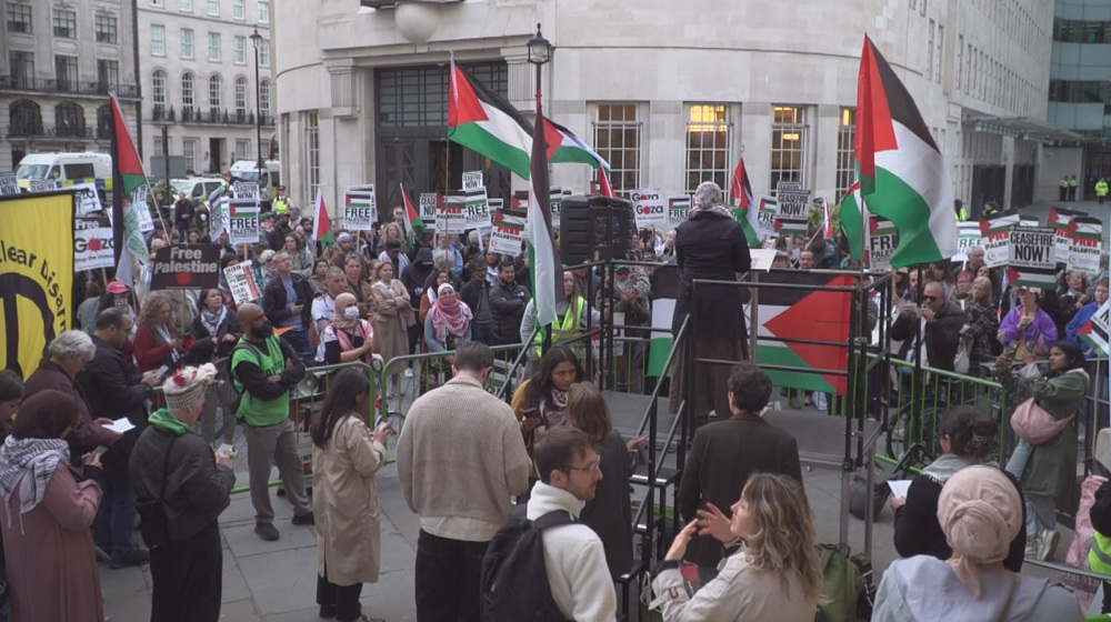 Demonstrators slam BBC, UK media’s Pro-Israel bias